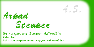 arpad stemper business card